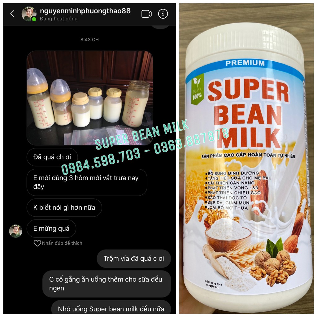 500G BỘT NGŨ CỐC LỢI SỮA CAO CẤP, NGŨ CỐC MẸ BẦU 100% THIÊN NHIÊN SUPER BEAN MILK