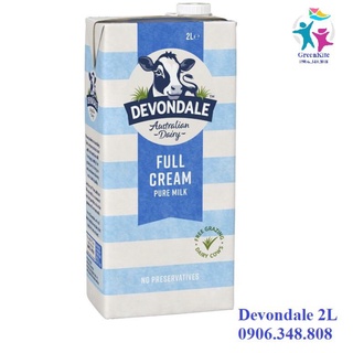 Thùng Sữa Tươi Nguyên Kem DEVONDALE - 6 Hộp 2L - Nhập Khẩu Úc - Date 11.2021