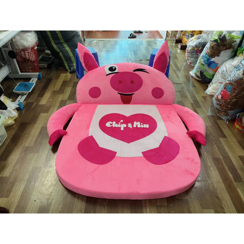 Đệm thú bông handmade 1m1x1m6