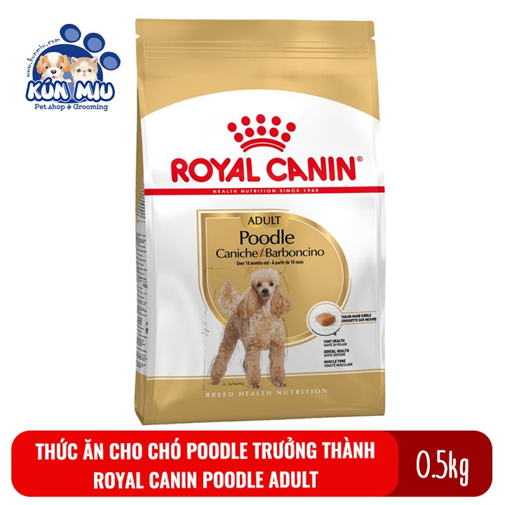 Thức ăn cho chó Poodle trưởng thành Royal canin Poodle adult 500gr (giao hàng siêu nhanh)