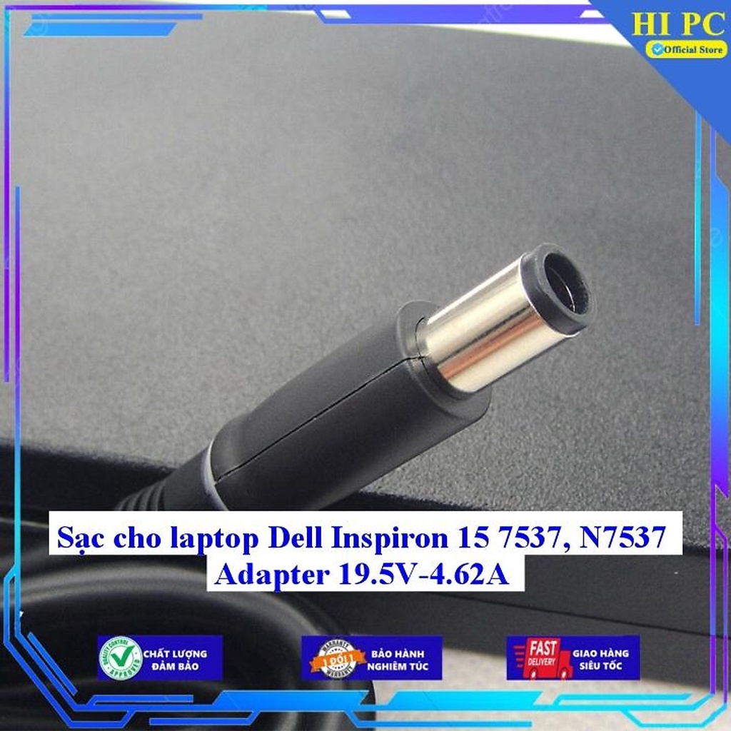 Sạc cho laptop Dell Inspiron 15 7537 N7537 Adapter 19.5V-4.62A - Hàng Nhập khẩu