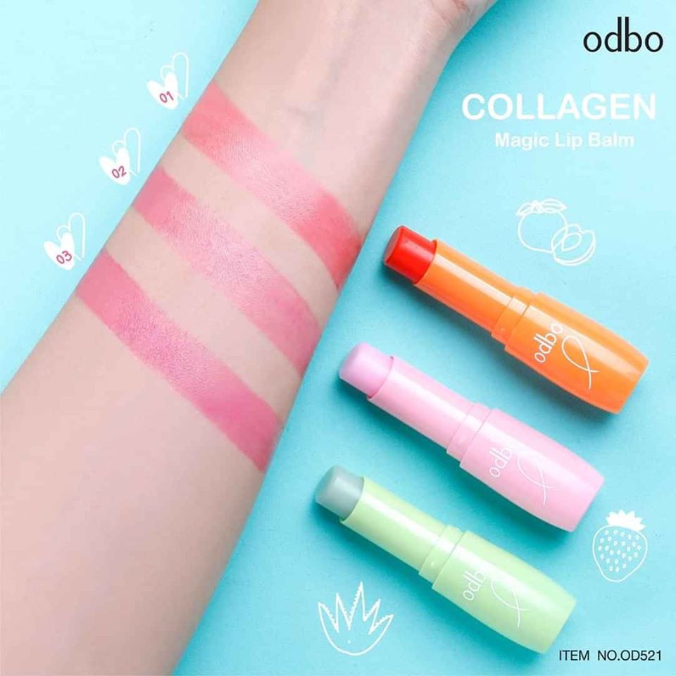 Son Dưỡng Môi mềm Odbo Collagen Magic Lip Balm