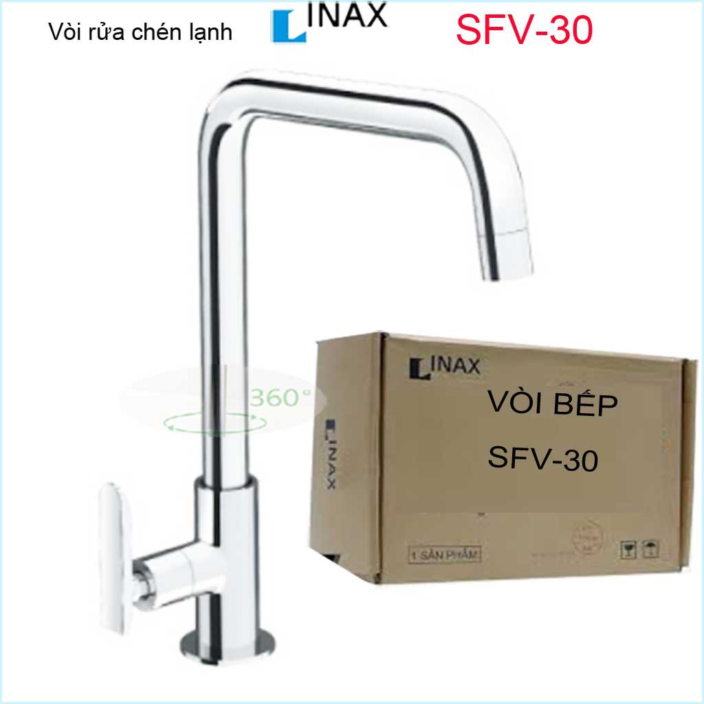 Vòi bếp lạnh , vòi rửa chén lạnh, vòi chậu chén bát Inax chính hãng Inax Nhật Bản SFV-30