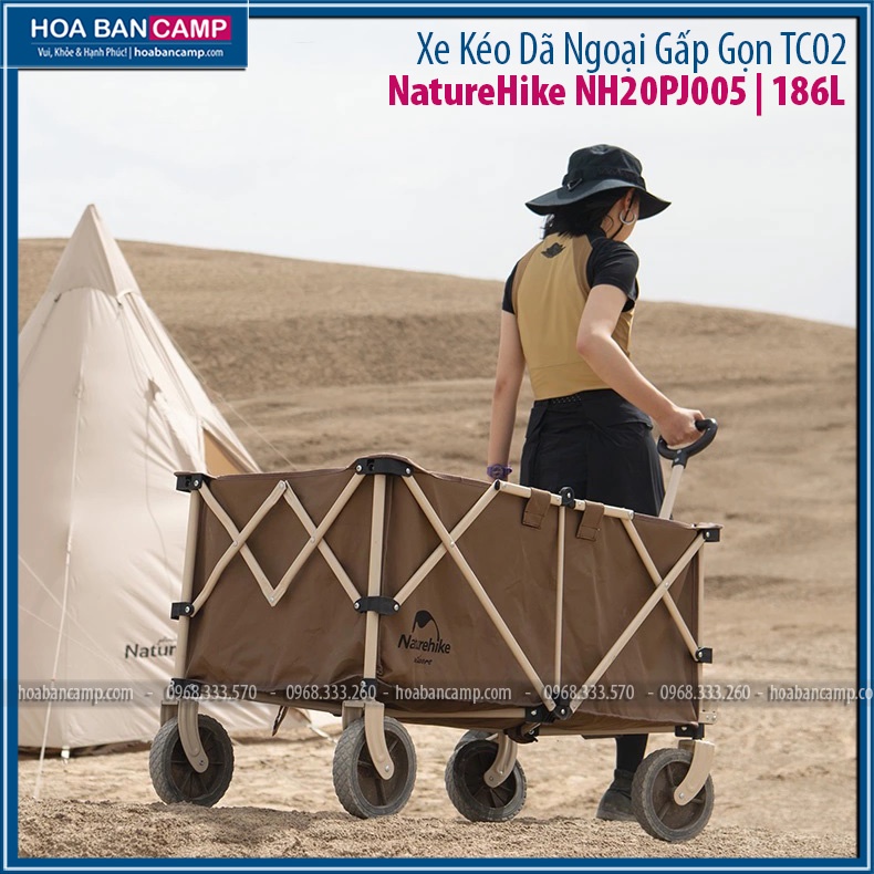 Xe Kéo Dã Ngoại Gấp Gọn NatureHike TC02 NH20PJ005 | 186L