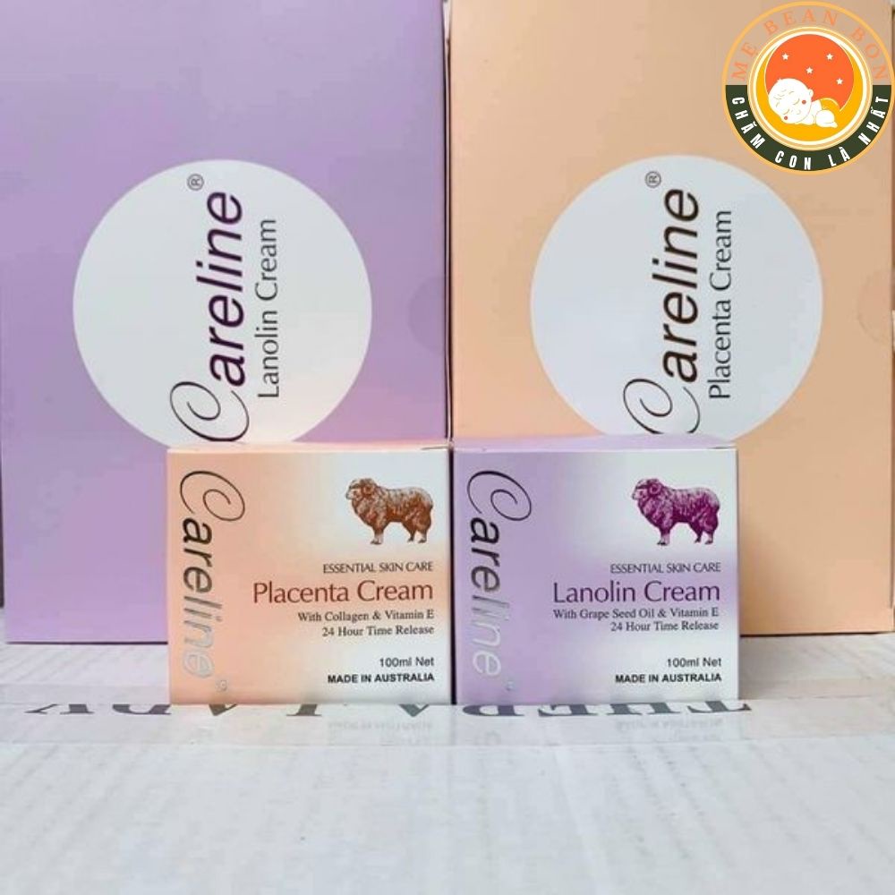 Kem dưỡng da nhau thai cừu Careline Úc - Kem Mỡ Cừu Careline Kết Hợp Tinh Dầu Hạt Nho Và Vitamin E 100 Kem bôi hàng ngày