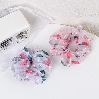 INS Cúc Scrunchies Dây Buộc Tóc Hoa