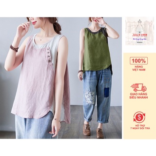 Áo sát nách nữ cổ tròn chất đũi 4 màu siêu xinh (mã SP9)