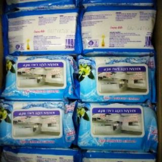 Khăn ướt lâu bếp cao cấp enjoy 50 tờ (không cần dung dịch tẩy rửa ,bếp sạch,sáng bóng chỉ 1 tờ)
