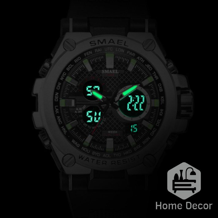 Đồng hồ nam SMAEL điện tử kết hơp màn hình cơ thể thao chính hãng đa chức năng siêu bền chống nước,chống va đập.
