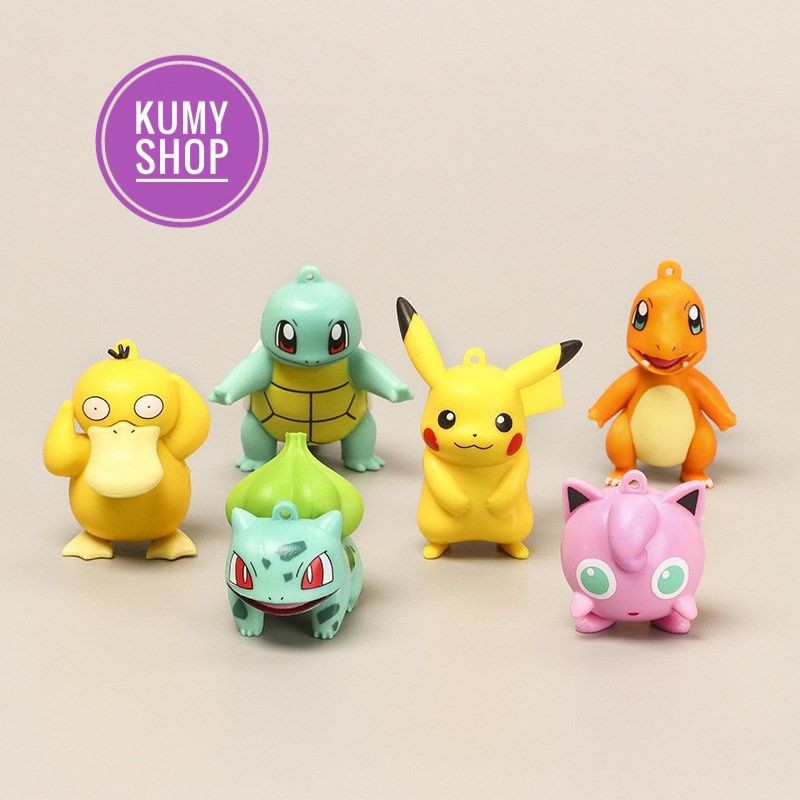 Mô hình Pokemon cỡ nhỏ có lỗ luồn dây đeo siêu dễ thương