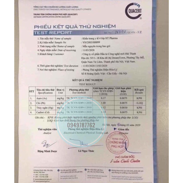 Khẩu trang y tế 4 Lớp HT Pharma