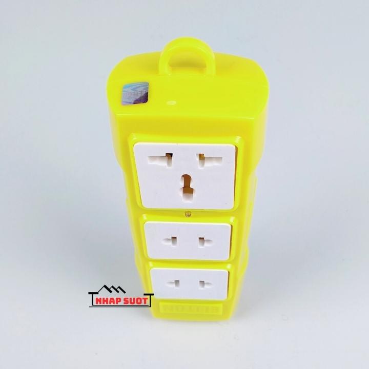 Ổ cắm điện chịu tải 6000W ELITON 3 ổ cắm, lõi sứ chịu nhiệt,vỏ nhựa chịu va đập, nhựa PC chống cháy, lò xo chống mô ve