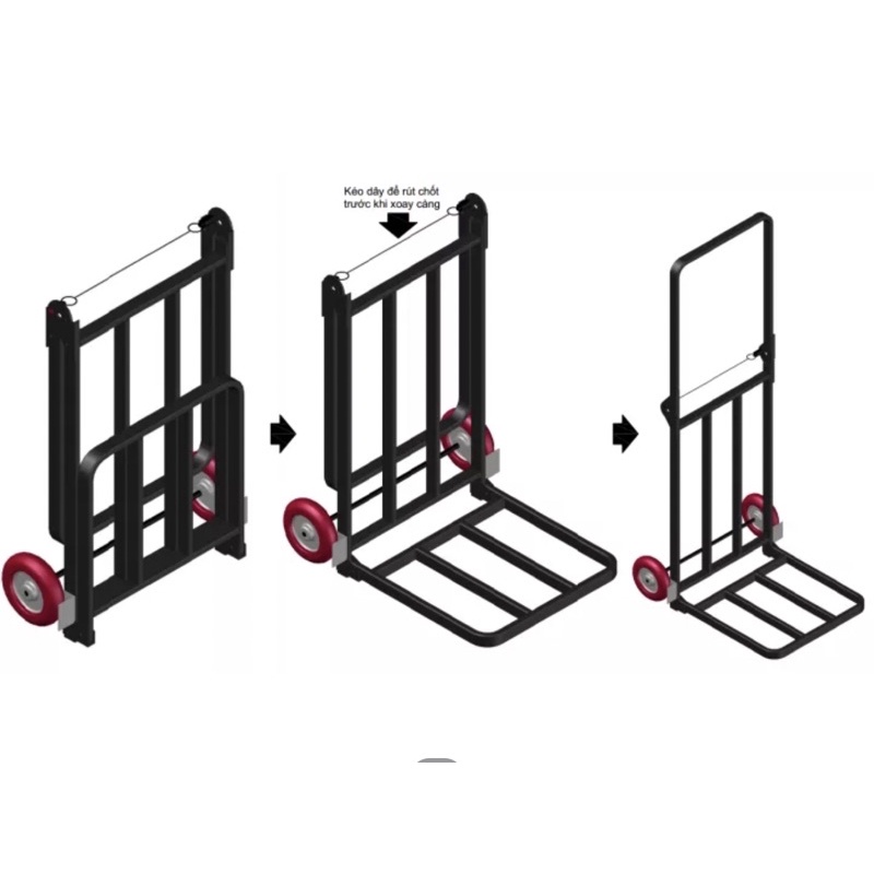 Xe đẩy hàng gấp gọn- Chất liệu thép mạ kẽm- Hàng Việt Nan chất lượng cao!