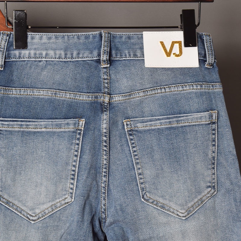 Quần Jean Dáng Ôm In Chữ Cá Tính Trẻ Trung Cho Nam