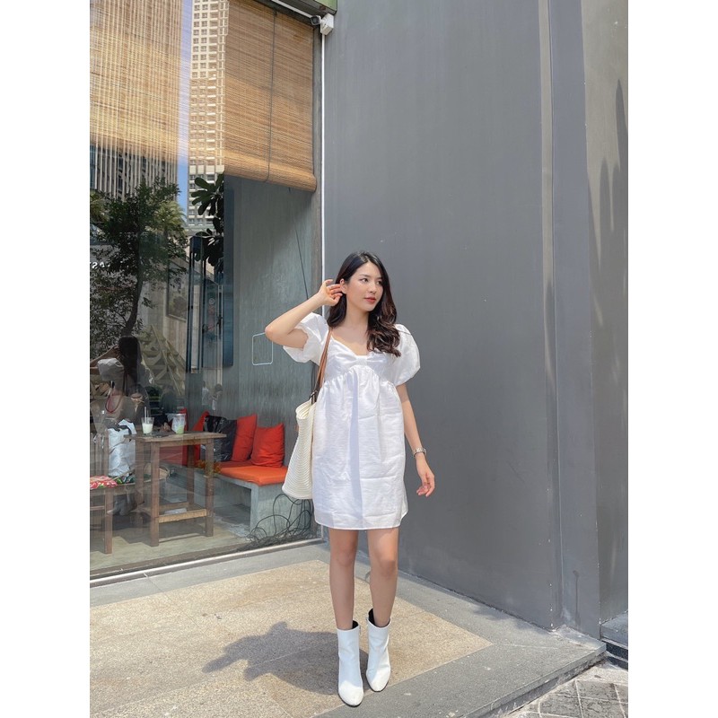 Đầm babydoll nơ trước ngực PUFFY DRESS | BigBuy360 - bigbuy360.vn