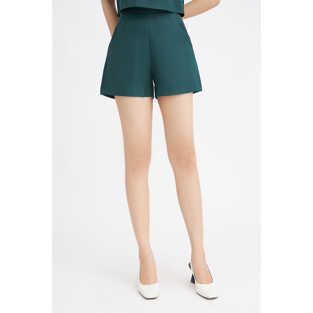Quần shorts vải túi chéo cúc bọc 20AGAIN SVW0853 | BigBuy360 - bigbuy360.vn