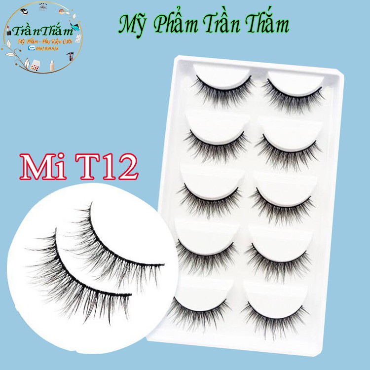 Mi Giả 3D 5 Cặp Mã T12 Siêu Tự Nhiên ⭐ CÓ VIDEO HÀNG THẬT DO SHOP TỰ QUAY ⭐