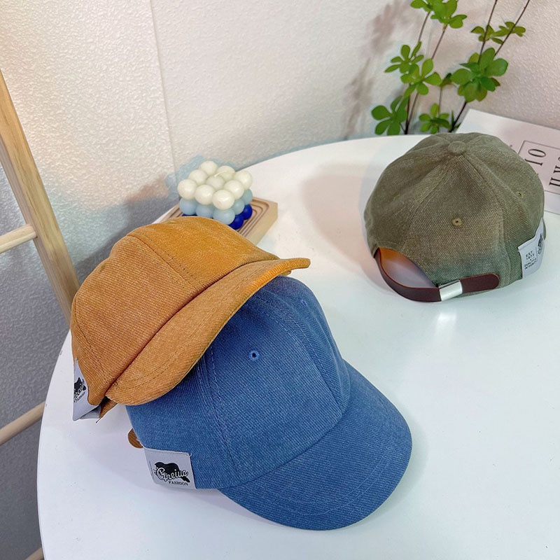 Mũ lưỡi trai che nắng bằng da lộn thời trang đơn giản sành điệu cho bé