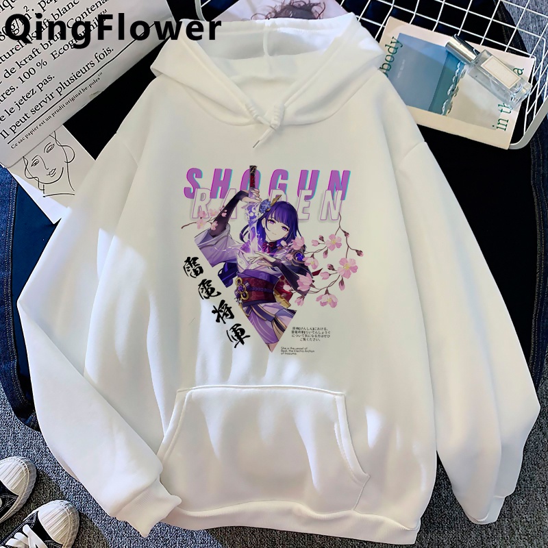 Áo Hoodie Họa Tiết Anime Hu Tao Kaedehara Kazuha Phong Cách Harajuku Cho Nam