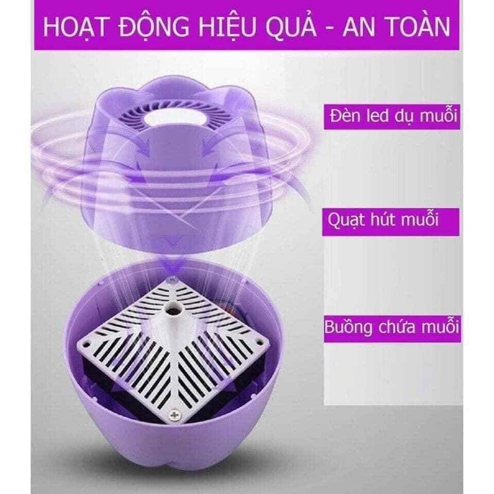 ĐÈN NGỦ BẮT MUỖI THÔNG MINH HÌNH BÔNG HOA - TIỆN ÍCH SIÊU HOT-HÀNG NỘI ĐỊA TRUNG-PHÙ HỢP TRONG MỌI CĂN PHÒNG