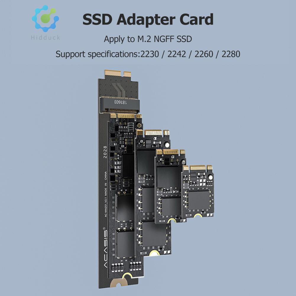 Thẻ Chuyển Đổi Hidduckacais Ma2s1 M.2 Pcie Ssd Cho Macbook Air 2013 2014 2015 2016 2017 Mới