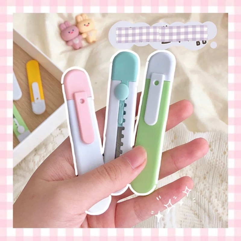 Dao rọc giấy mini màu sắc cute