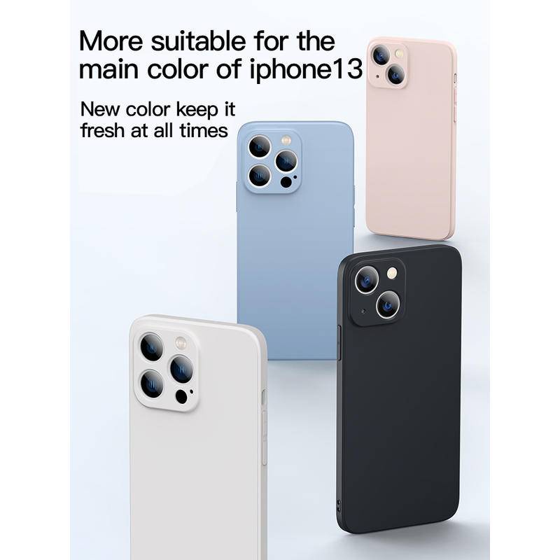 Ốp Điện Thoại Silicon Dẻo Vuông Bảo Vệ Ống Kính Máy Ảnh Cho iPhone 13 14 Pro Max Plus 14 13