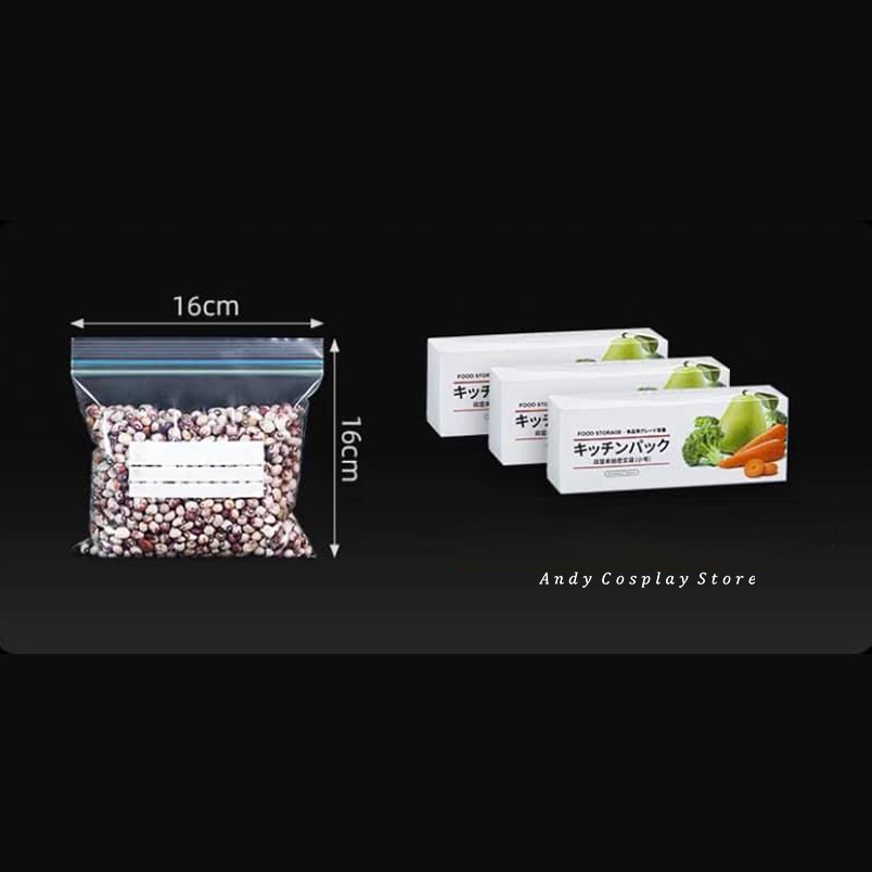 [CÓ SẴN] Túi zip đựng đồ thực phẩm tủ lạnh tái sử dụng bảo quản đồ ăn tươi mới an toàn