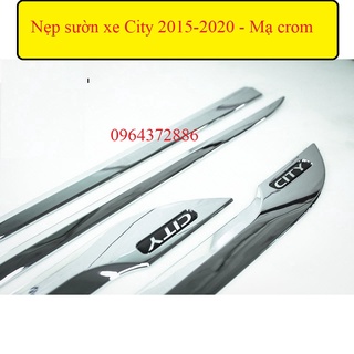 Nẹp trang trí sườn xe Honda City 2016-2020 mạ crom sáng bóng
