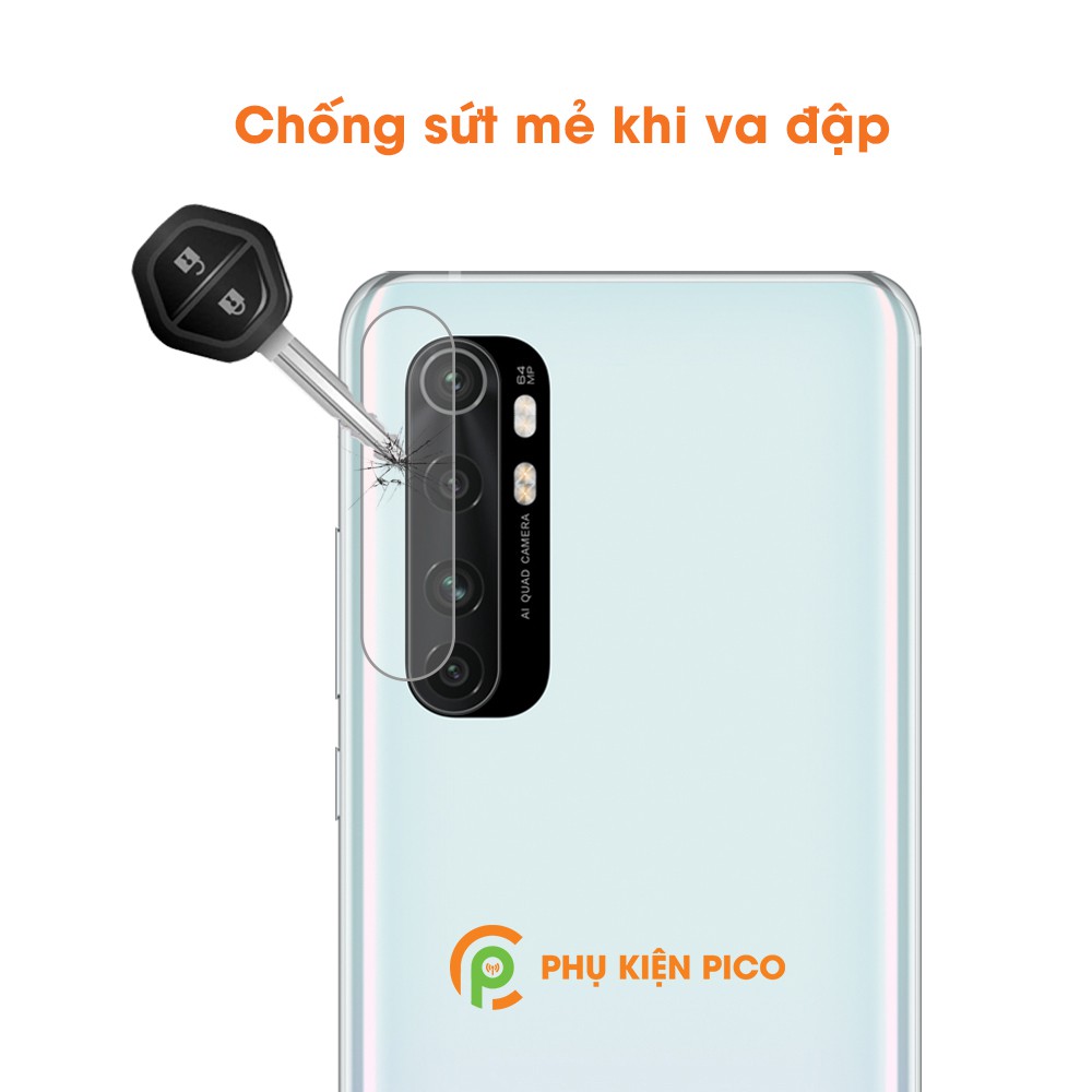 Cường lực camera Mi Note 10 Lite trong suốt độ cứng 9H chống trầy xước, va đập - Dán camera Xiaomi Mi Note 10 Lite