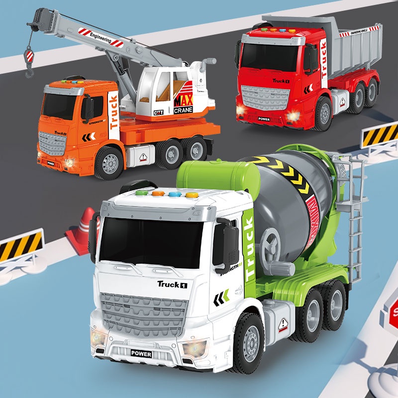 ZHAN QI TOYS Đồ chơi trẻ em Xe Công Trường Có Âm Thanh Và Đèn Cho Bé