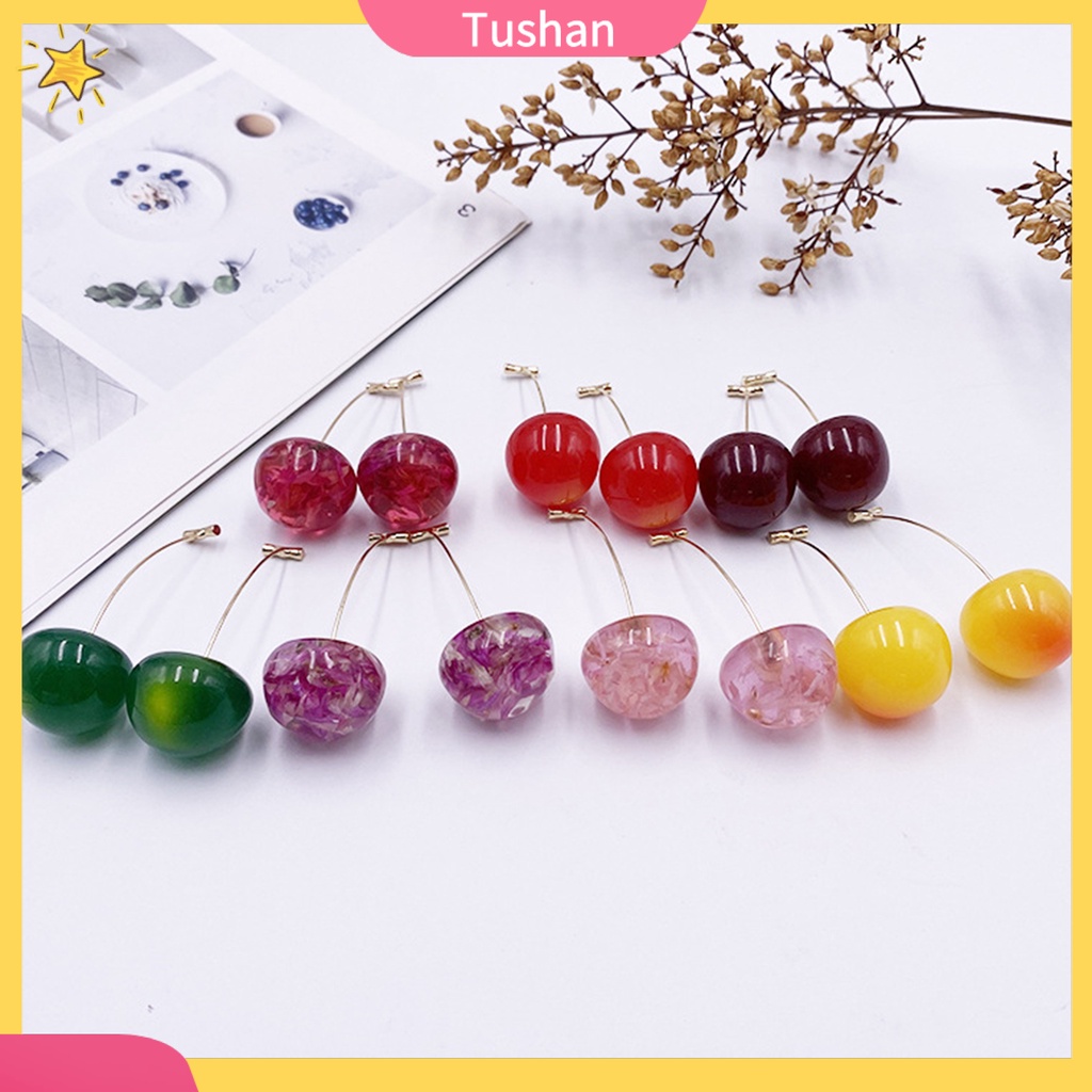 1 Đôi Bông Tai Hình Trái Cherry Đáng Yêu Cho Nữ
