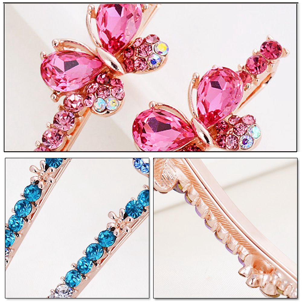 Cặp kẹp tóc hình cánh bướm lấp lánh phong cách Hàn Quốc dành cho nữ