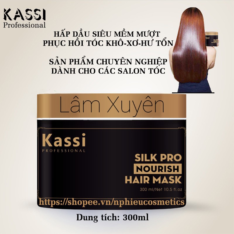 Kem hấp dầu ủ tóc Kassi 300mlFREESHIPdưỡng chất Collagen giúp tóc chắc khỏe ,suôn mượt óng ả,cải thiện khô xơ, tóc yếu