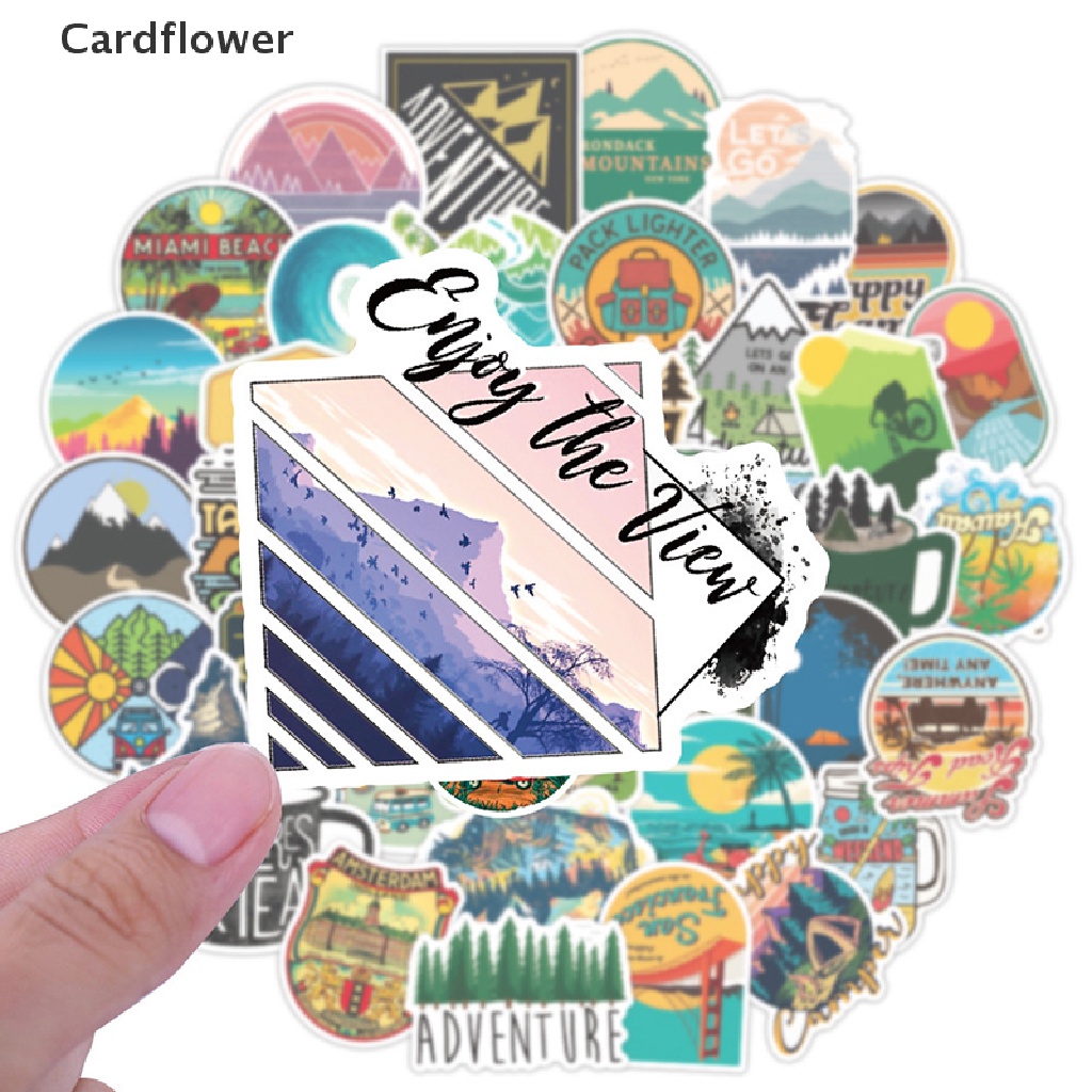 Bộ 50 Miếng Dán Trang Trí Chống Thấm Nước Dành Cho Đi Du Lịch