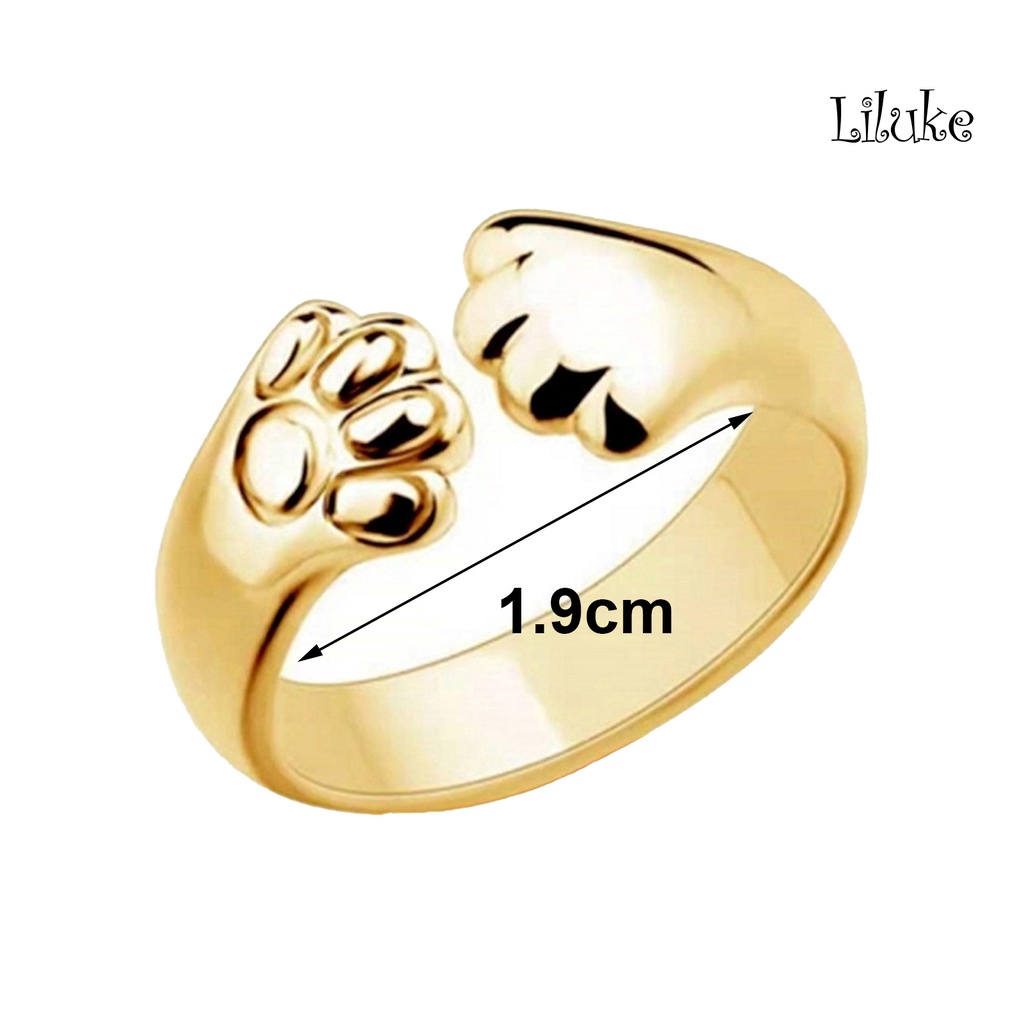 Nhẫn Hở Hình Móng Vuốt Màu Sáng Có Thể Điều Chỉnh