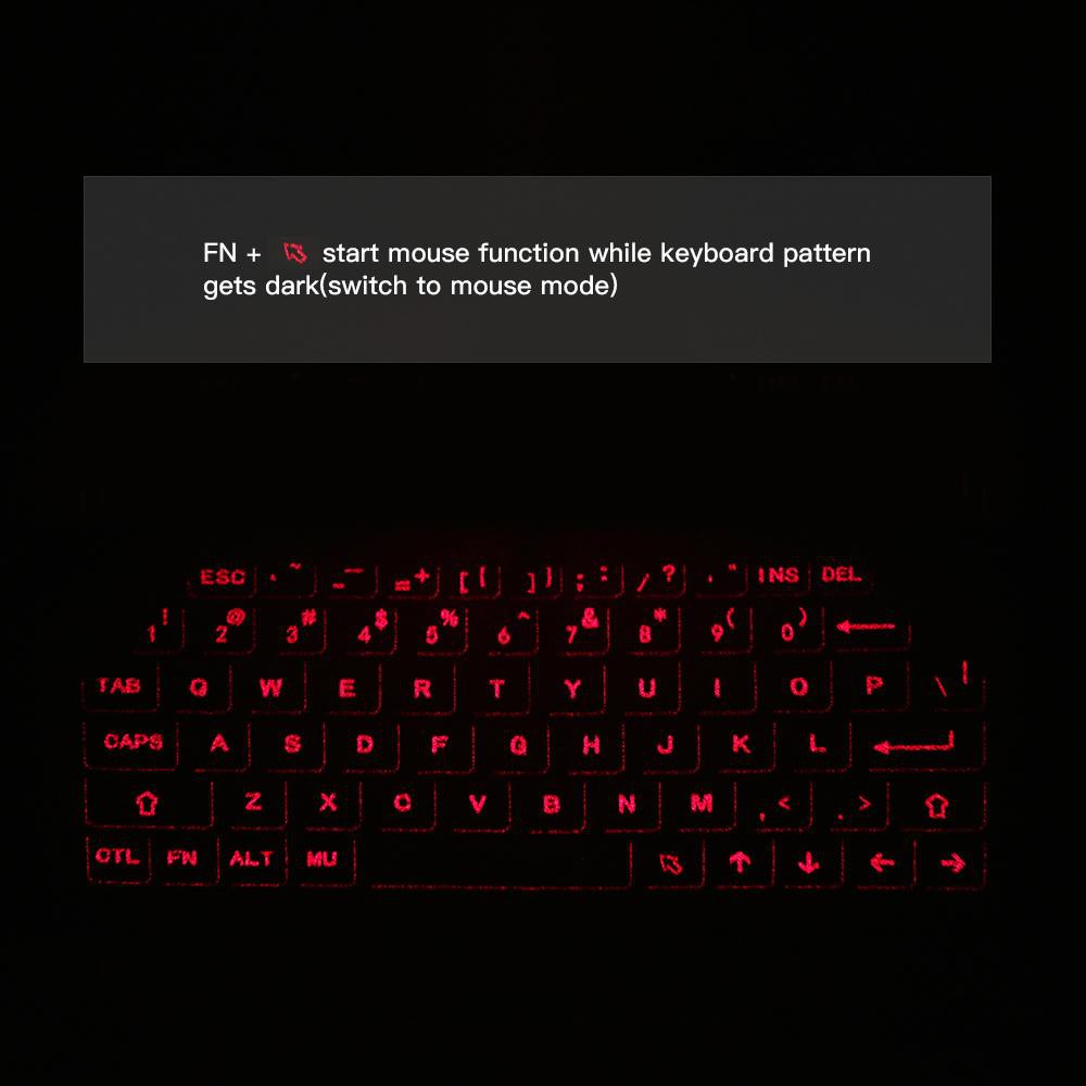 Bàn phím không dây Laser Keyboard 1000mAh (Đen Bạc) - AD