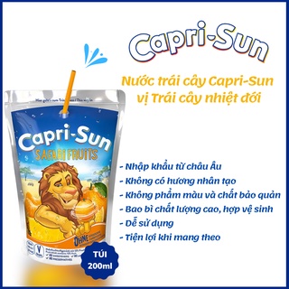 Nước trái cây Capri Sun vị Safari tổng hợp 200ml - hàng nhập khẩu Đức chính hãng
