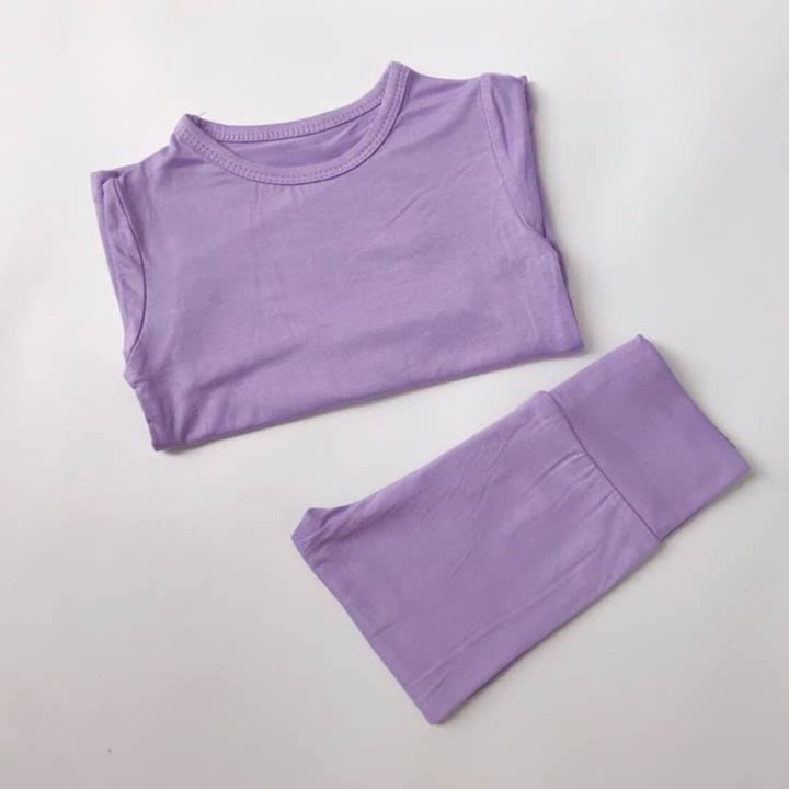 Bộ Dài Tay Cạp Cao Thun Lạnh Màu tím PEEKABOO Cho Bé 6-18KG, Hikid