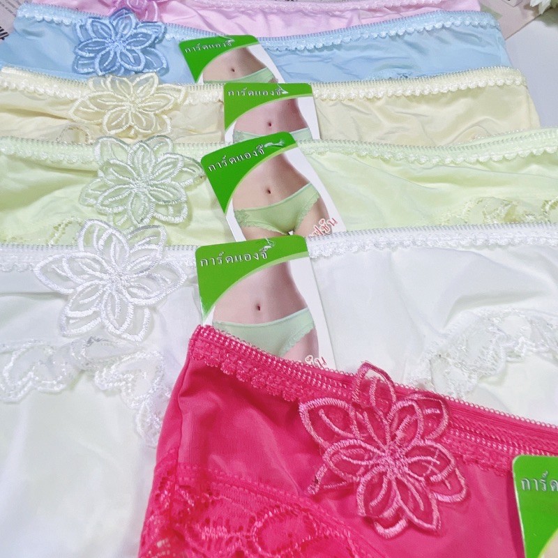 Combo 10 quần lót nữ thun lạnh phối ren MS9304 Freesize&lt;55kg