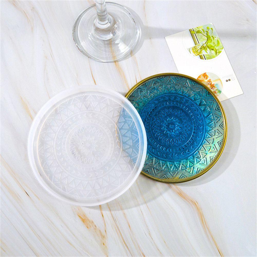 Khuôn Silicone Làm Đất Sét / Khay Lót Ly Bằng Resin Epoxy Độc Đáo DIY