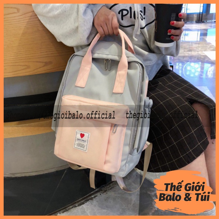 Balo cặp ulzzang basic nữ thời trang đi học đi chơi du lịch giá rẻ đựng vừa laptop canvas KOREAN| thegioibalo