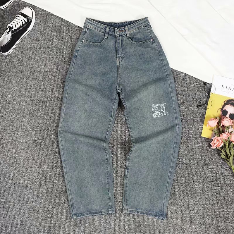 Quần Jeans Nữ Lưng Cao Ống Đứng Thời Trang Hàn