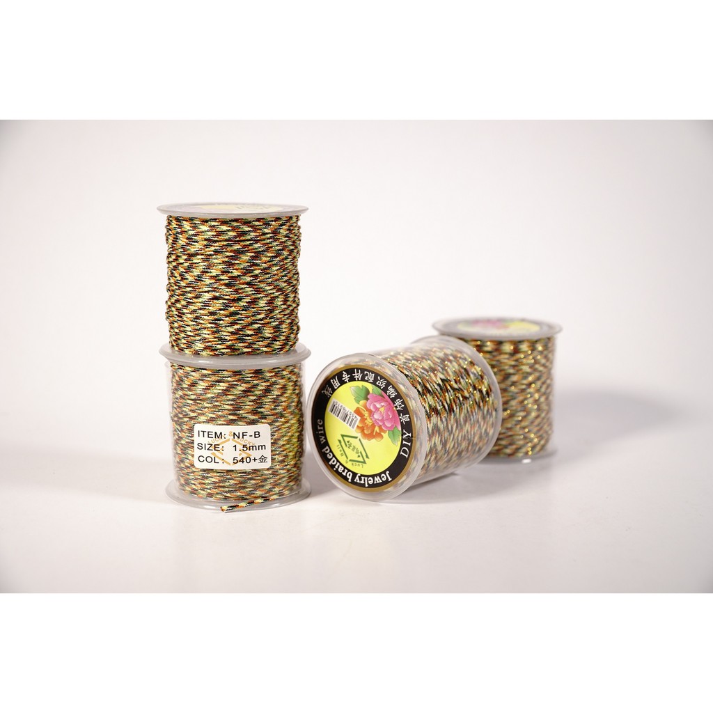Cuộn dây xỏ chuỗi ngũ sắc kim tuyến siêu bền, không co giản cực đẹp - 50 mét | BigBuy360 - bigbuy360.vn