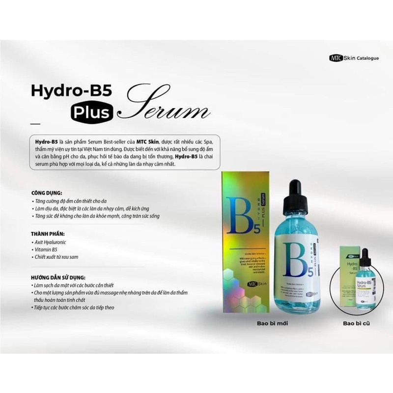 Vitamin Hydro B5 Serum Hàn Quốc Làm Dịu Da , Phục Hồi Hư Tổn Tái Tạo Da Tăng Sức Đề Kháng Cho Da Mịn Bóng