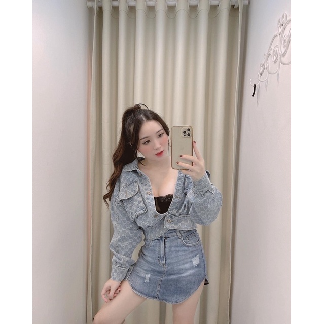 chân váy quần jean rách co giãn lưng siêu cao màu dơ ( hình thật kèm video) | BigBuy360 - bigbuy360.vn