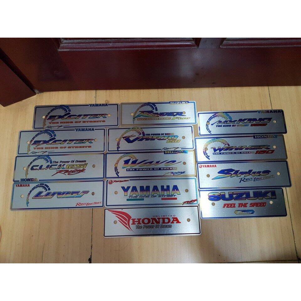 BẢNG TÊN XE INOX - BẢNG SỐ TRƯỚC - tổng hợp nhiều dòng xe  full ốc pass gắn các xe