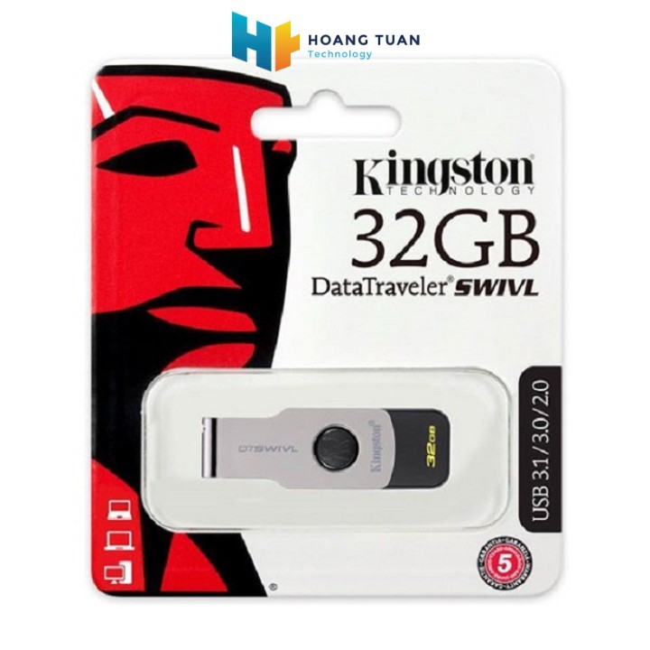 Usb Kingston DataTraveler SWIVL 32GB USB 3.0 DTSWIVL/32GB đảm bảo truyền dữ liệu dễ dàng giữa các thiết bị. | WebRaoVat - webraovat.net.vn