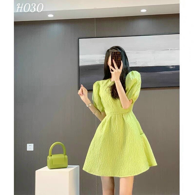 Đầm Váy Babydoll 2 Túi Chất Vải Tafta Xốp