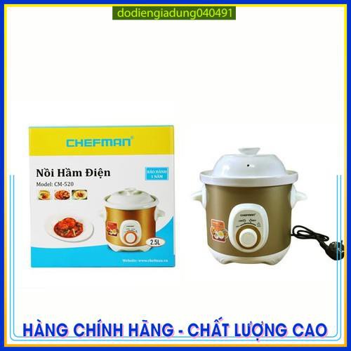 Nồi Hầm Điện, Kho Cá Chefman CM-520 - Nồi Hầm Cháo Đa Năng Dung Tích 2,5 Lít,tiện dụng